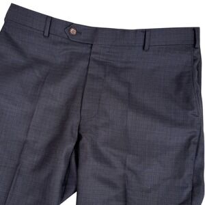 Samuelsohn Pleated Pants Mens‎ 36 US Dark Navy Blue Wool Silk See Measurements